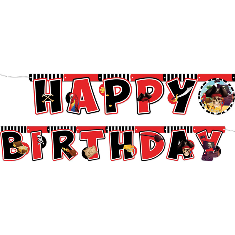 Korsan Happy Birthday Harf Banner (2, 10 m)